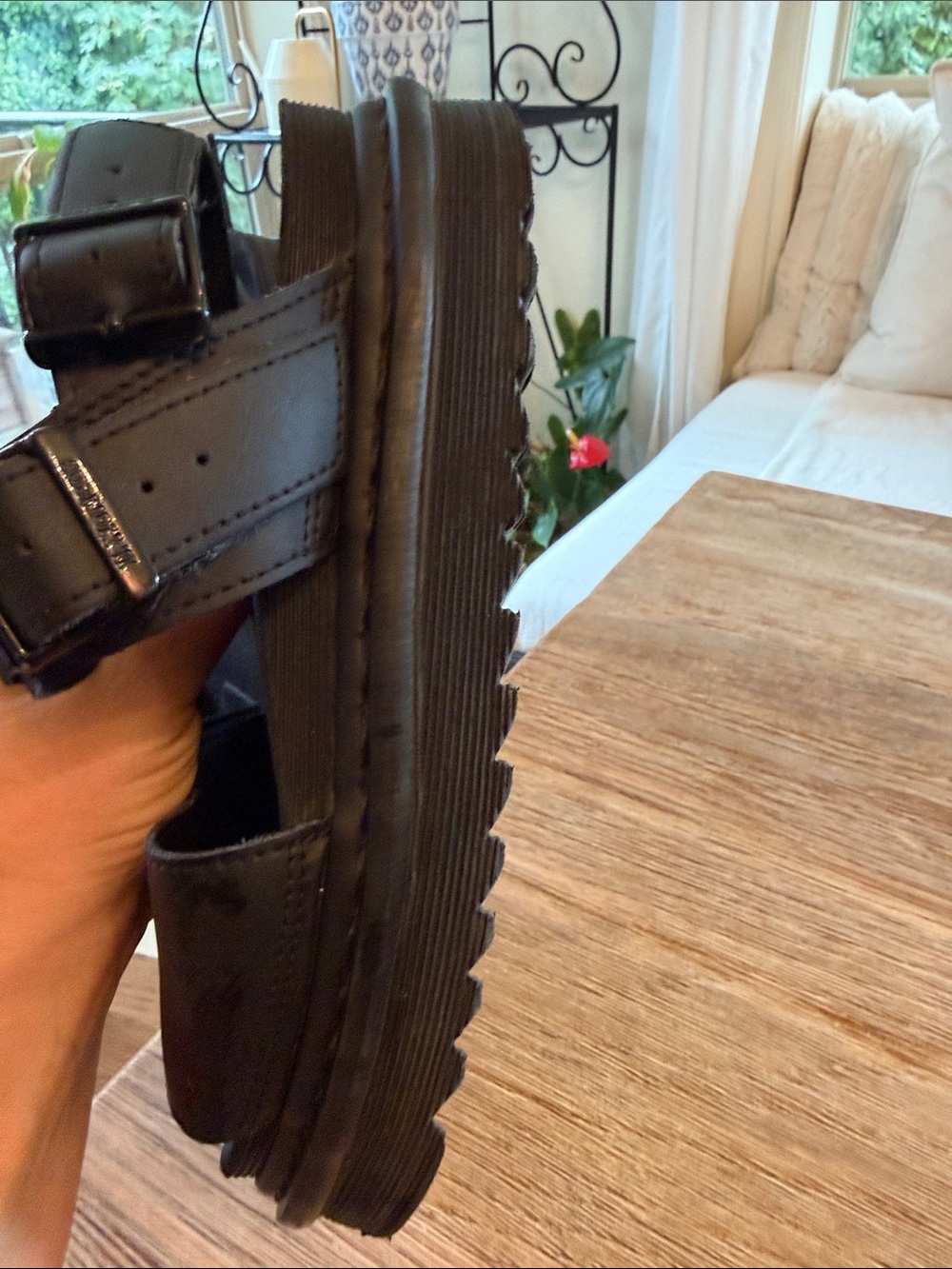 Dr. Martens Voss Black Platform Sandals with Buckle Straps - Picture 7 of 8